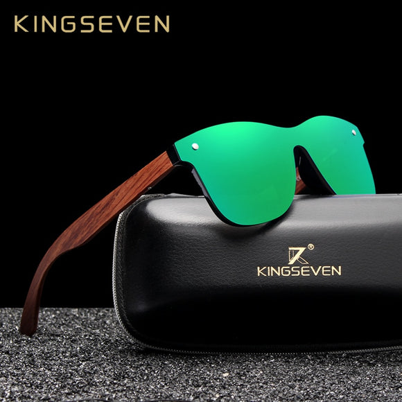 KINGSEVEN Natural Wooden Sunglasses Men