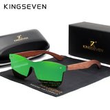 KINGSEVEN Natural Wooden Sunglasses Men